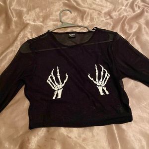 Skeleton sheer top